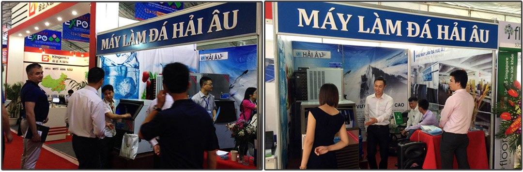 máy làm đá hải âu tham gia triển lãm thương mại quốc tế