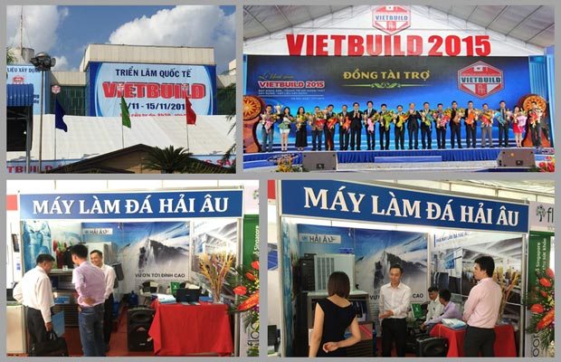 máy làm đá Hải Âu tại triển lãm Vietbuild