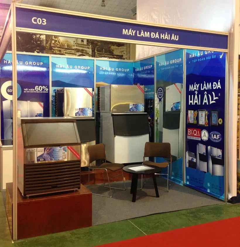 Gian hàng máy làm đá hải âu tại Hà Nội Gian hàng máy làm đá hải âu tại Hà Nội