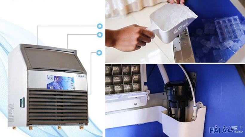 máy làm đá Hải Âu có thùng chứa