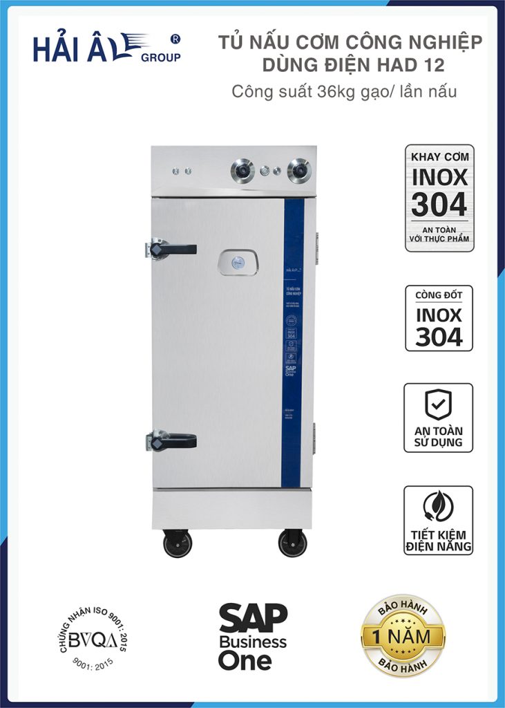 Tủ Nấu Cơm Công Nghiệp Hải Âu HAD 12