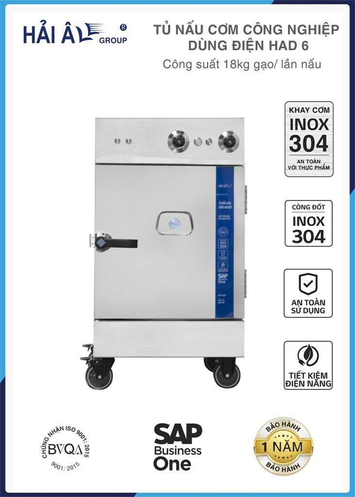 Tủ Nấu Cơm Công Nghiệp Hải Âu HAD 6