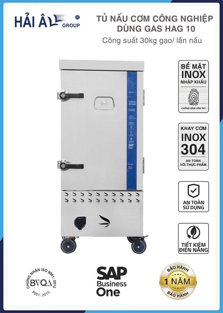 Tủ Nấu Cơm Công Nghiệp Hải Âu HAG 10