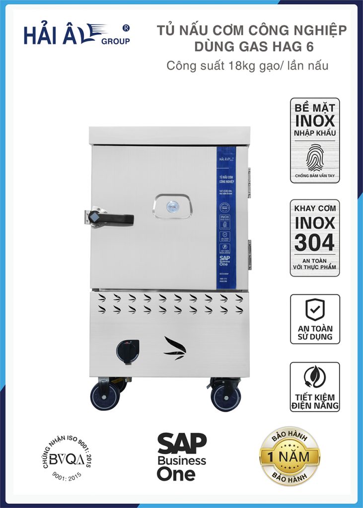 Tủ Nấu Cơm Công Nghiệp Hải Âu HAG 6