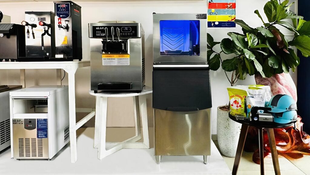Máy làm đá viên, kem tươi combo tiết kiệm của Hải Âu