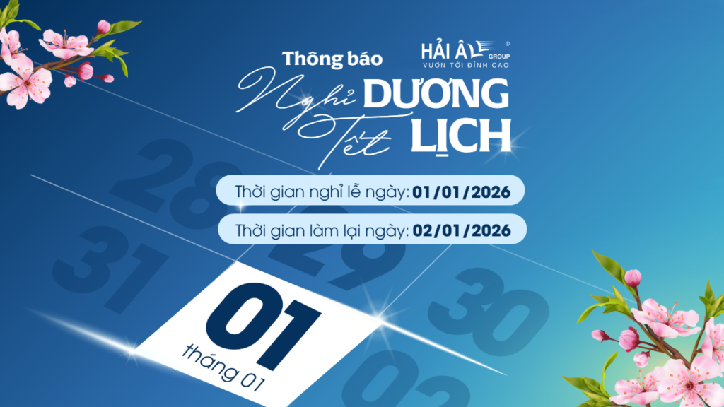 Thông báo lịch nghỉ tết dương lịch 2026